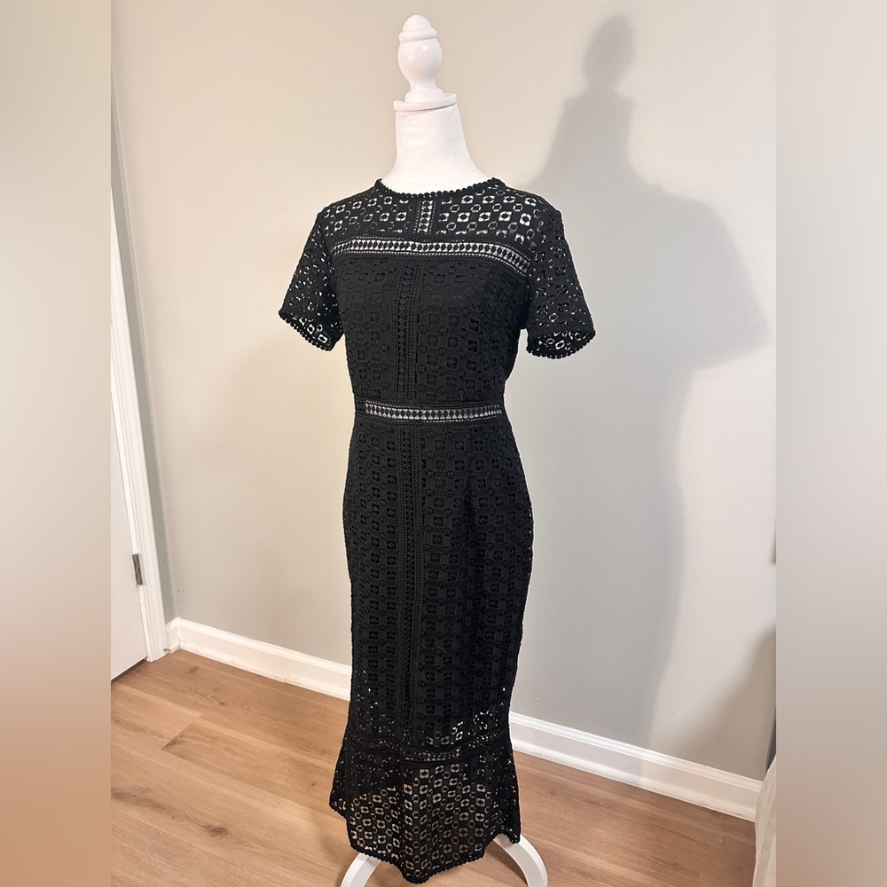 Lace Fit & Flare Midi Dress